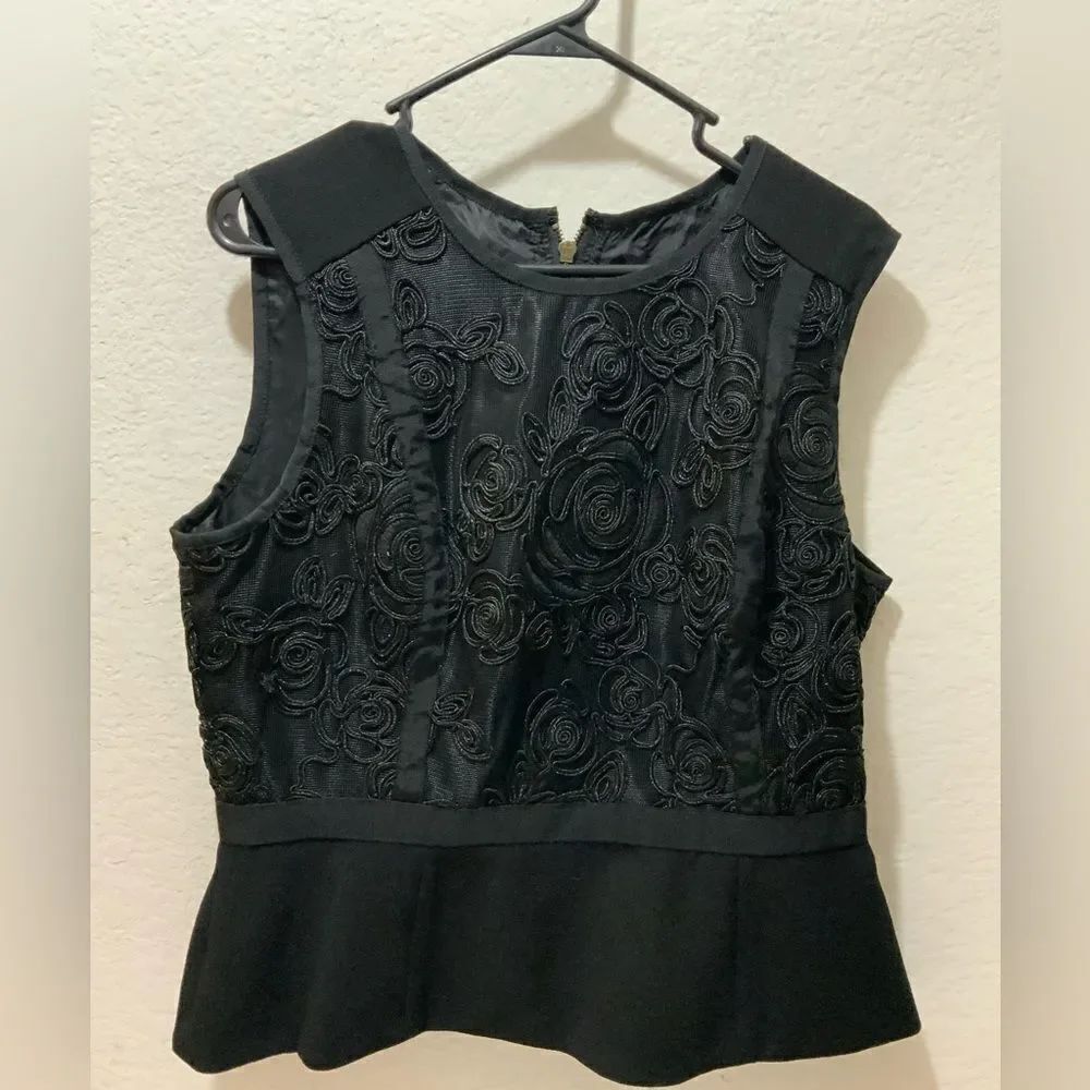 Carmen Marc Valvo | Sleeveless Floral Embroidered Event Size 12